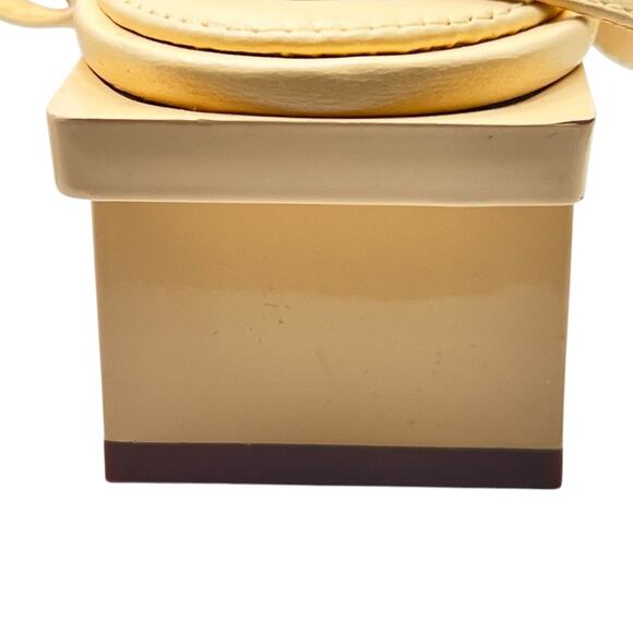 Tory Burch Leather T-Strap Lucite Strappy Yellow Heeled Sandals Size 9M - Picture 7 of 10